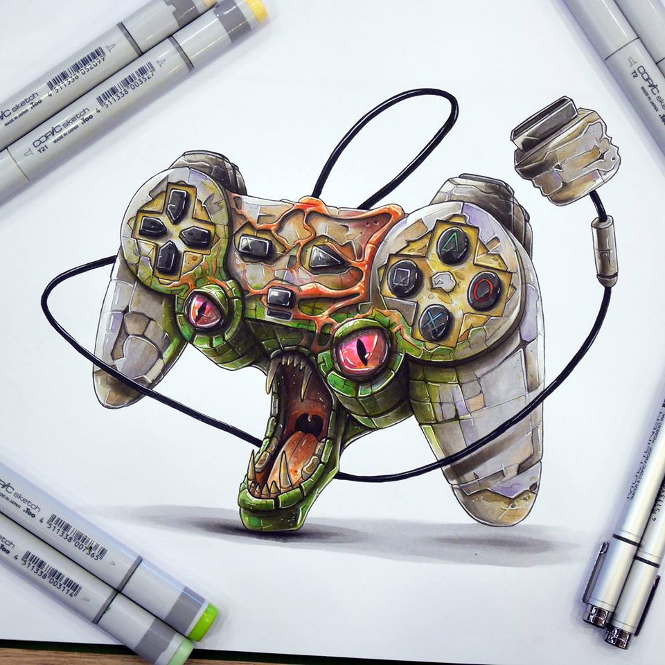 960x960 Vibrant 80s And 90s Inspired Illustrations Created Using Copic