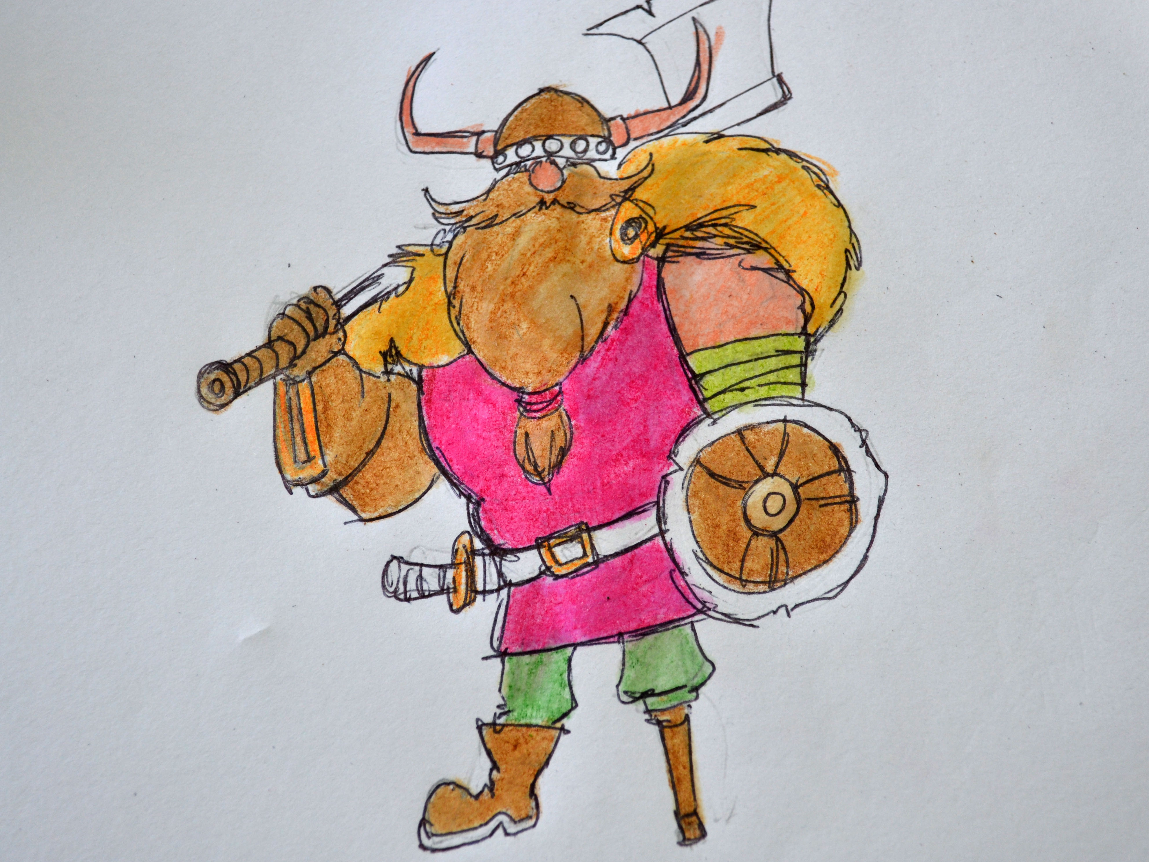 3968x2976 How To Draw A Viking 14 Steps (With Pictures)