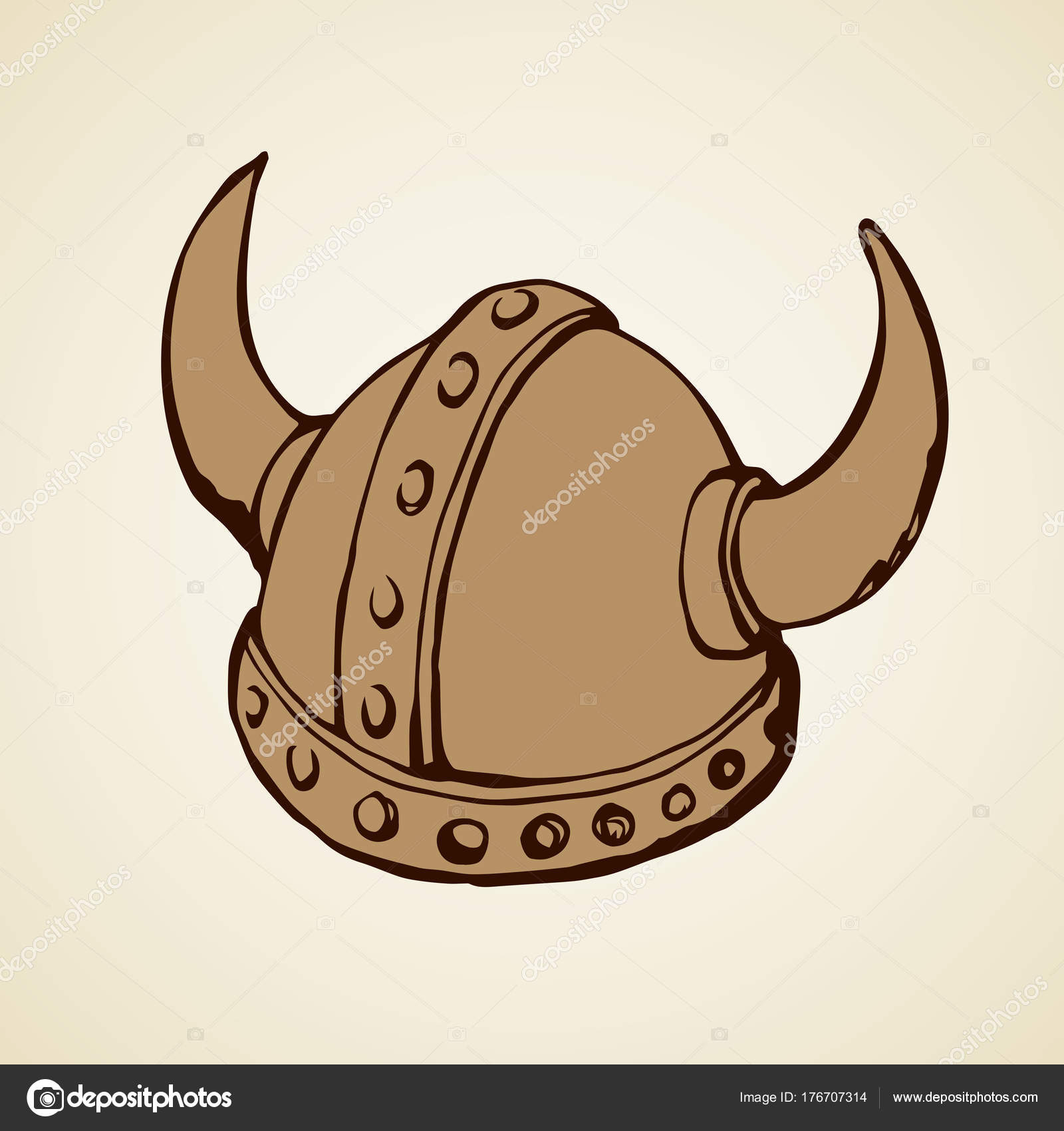 1600x1700 Viking Hat. Vector Drawing Stock Vector Marinka