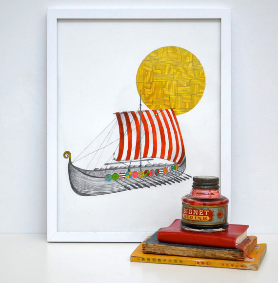 570x580 Viking Ship Drawing Ship Drawing, Vikings And Ships