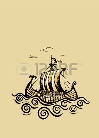 321x450 Viking Ship.pencil Drawing Illustration Royalty Free Cliparts