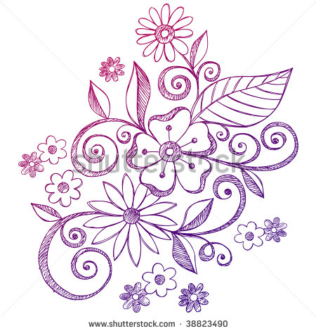 450x470 Drawings Of Vines And Flowers Hand Drawn Sketchy Doodles Flowers