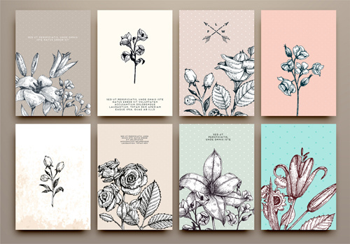 500x349 Flower Vine Drawings Free Vector Download (98,084 Free Vector)