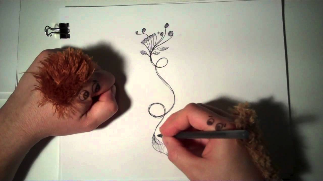 1280x720 How To Draw Sketch Doodle Flowers And Vine Misterelements