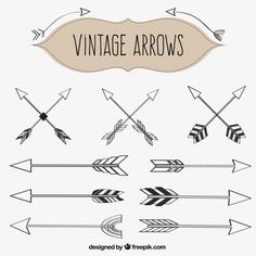 236x236 Free Vintage Vector Set Of Handdrawn Arrows Arrows!