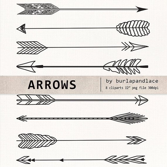 570x570 Hand Drawn Clipart Arrows, Arrows Clipart, Navaho Clipart, Arrows