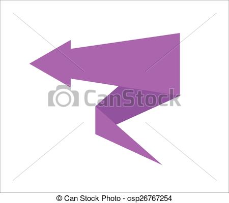 450x400 Vintage Arrow Shape. Vintage Origami Paper Arrow Banner Clipart