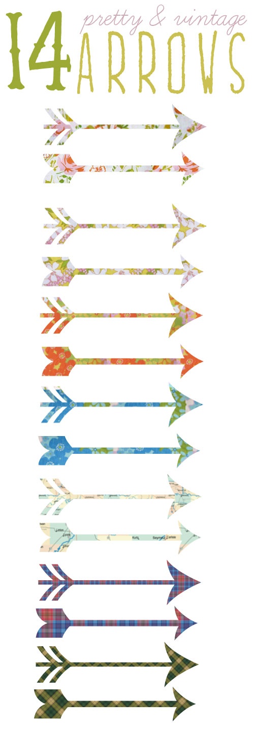 500x1440 Free Vintage Arrow Clip Art