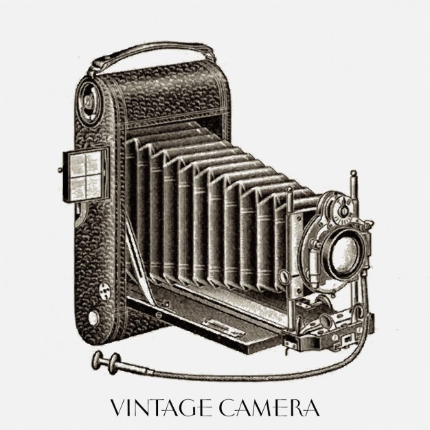 626x626 Nice Drawing Of A Vintage Camera Vector Free Download