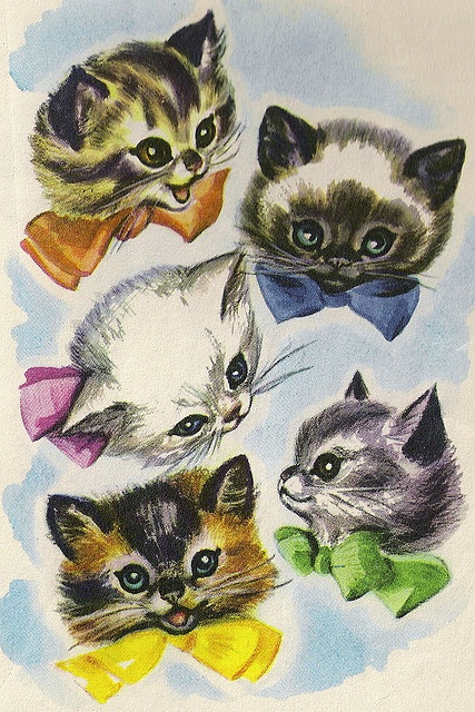 427x640 1411 Best Vintage Cats Images On Vintage Cat, Cat Art