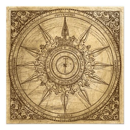 512x512 Old Compass Rose Personalized . Add A Rose In The Middle Tatts