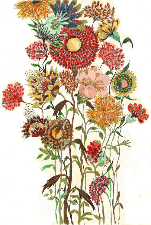 500x744 Fancitaste Vintage Draw Flower