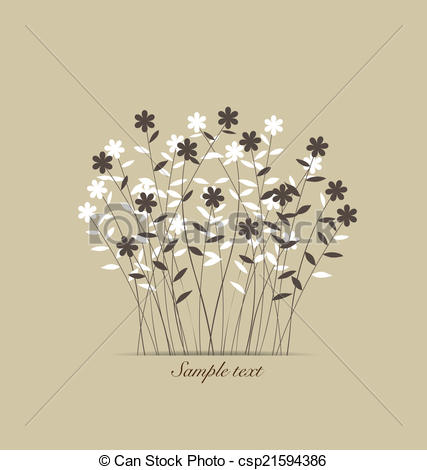 427x470 Vintage Flowers. Vector Illustration. Vector