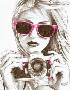 236x304 Stylish Photographer Drawing Of A Vintage Girl Vintage Girl