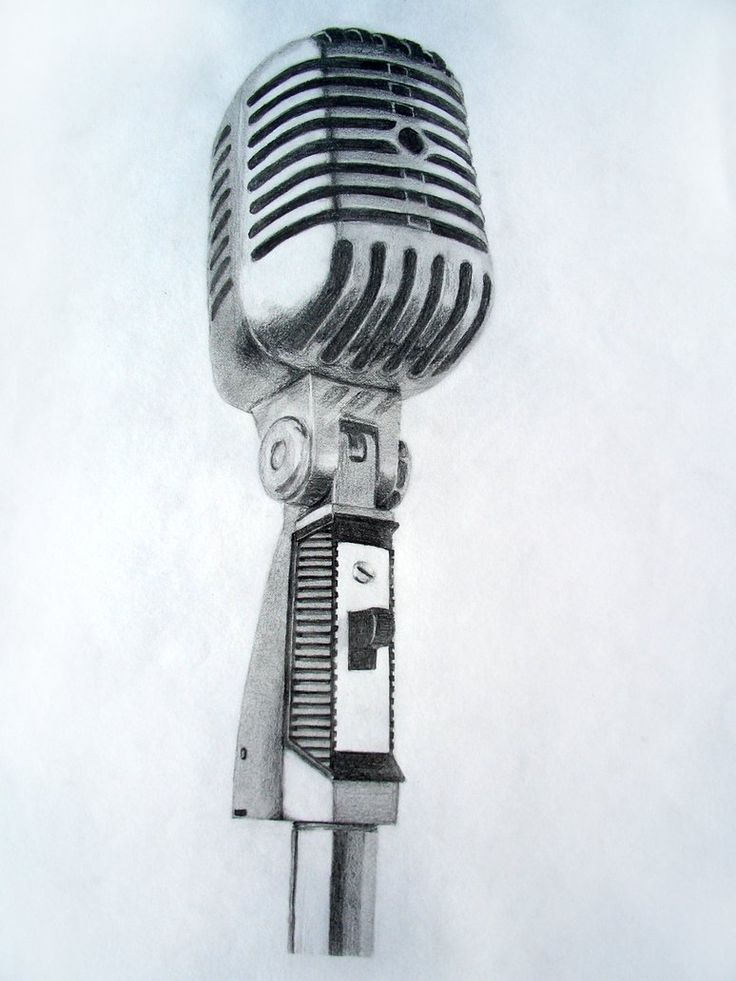 Vintage Microphone Drawing at GetDrawings | Free download