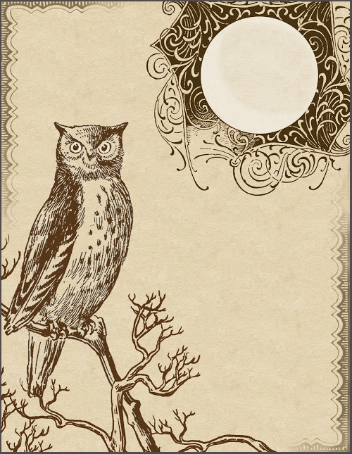 500x645 My Owl Barn Free Vintage Owl Stationery Set Owls