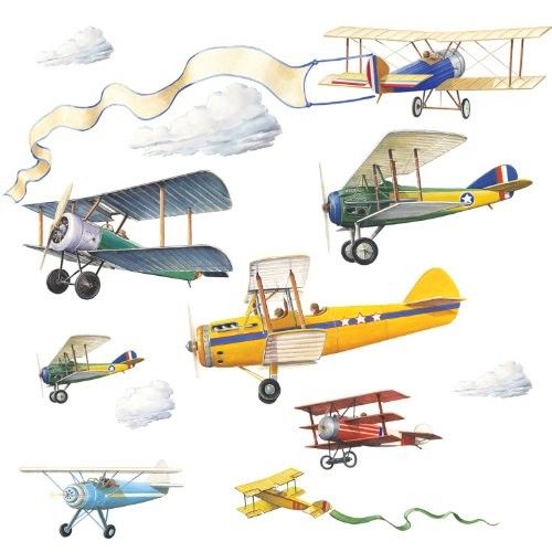 500x500 Vintage Plane Wall Decals Ames' Nursery Planes