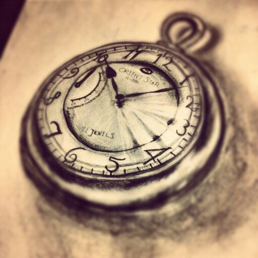 512x512 Old Vintage Pocket Watch Drawingsart Vintage