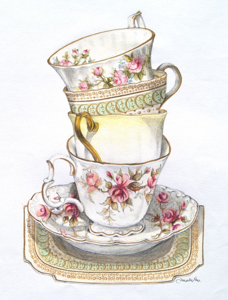 778x1023 Tea Cup Drawing Tattoo Ideas Teacup, Teas And Vintage