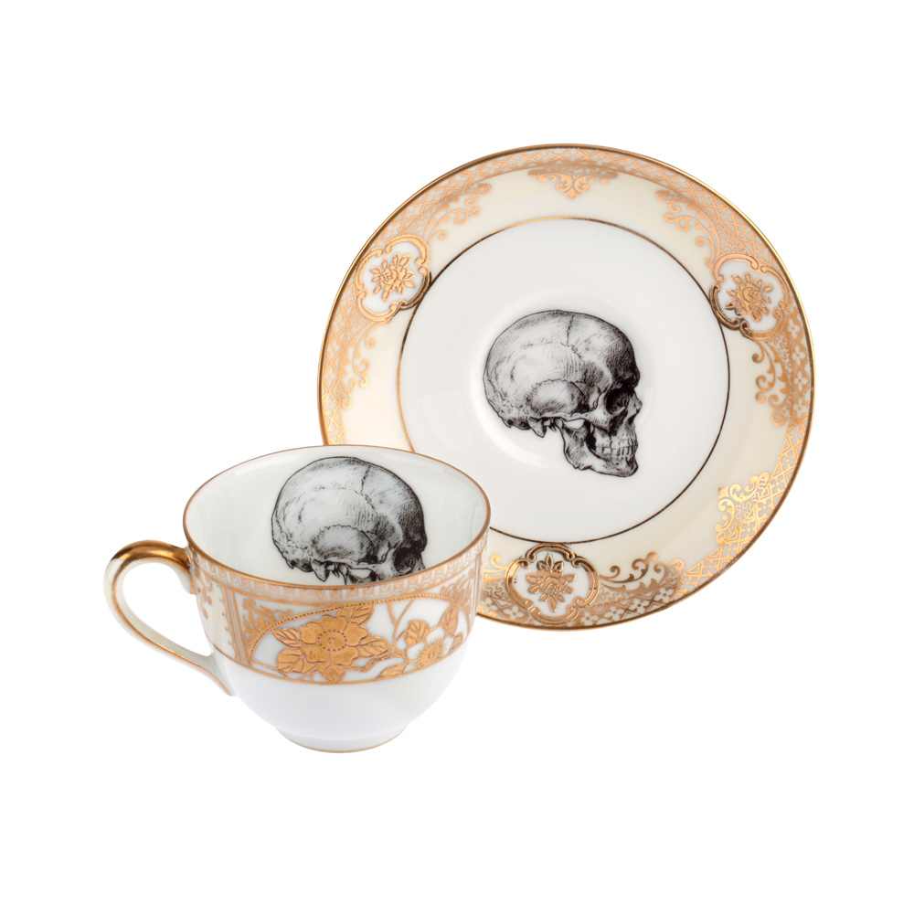 1000x1000 Upcycled Vintage Gold Skull Teacup Melody Rose London