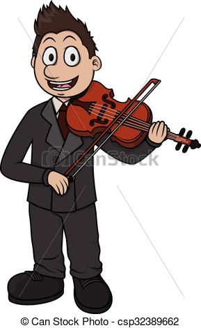 289x470 Violin Player Vector Cartoon Illustration Clip Art Vector