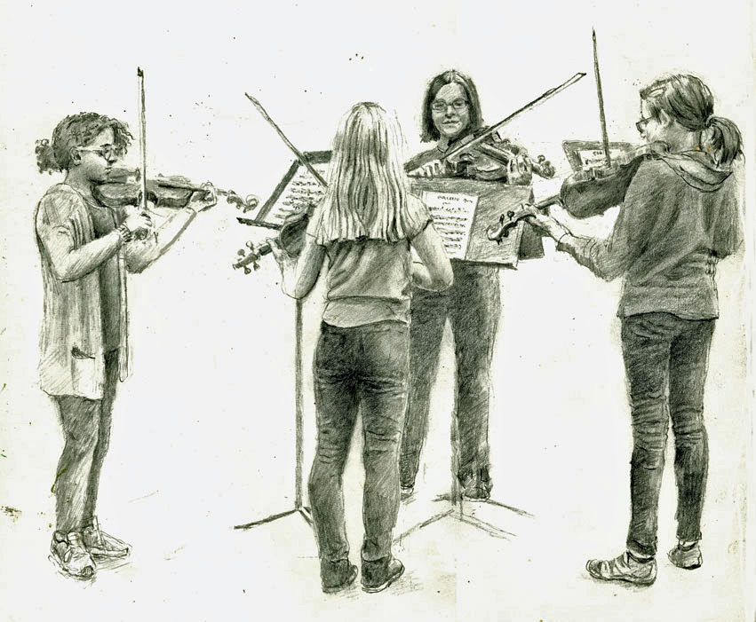 851x701 Violin Studies 2013 2018 Mark Koslow