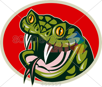 340x290 Stock Illustration Of Cartoon Drawing Of Green Viper Head Frontal