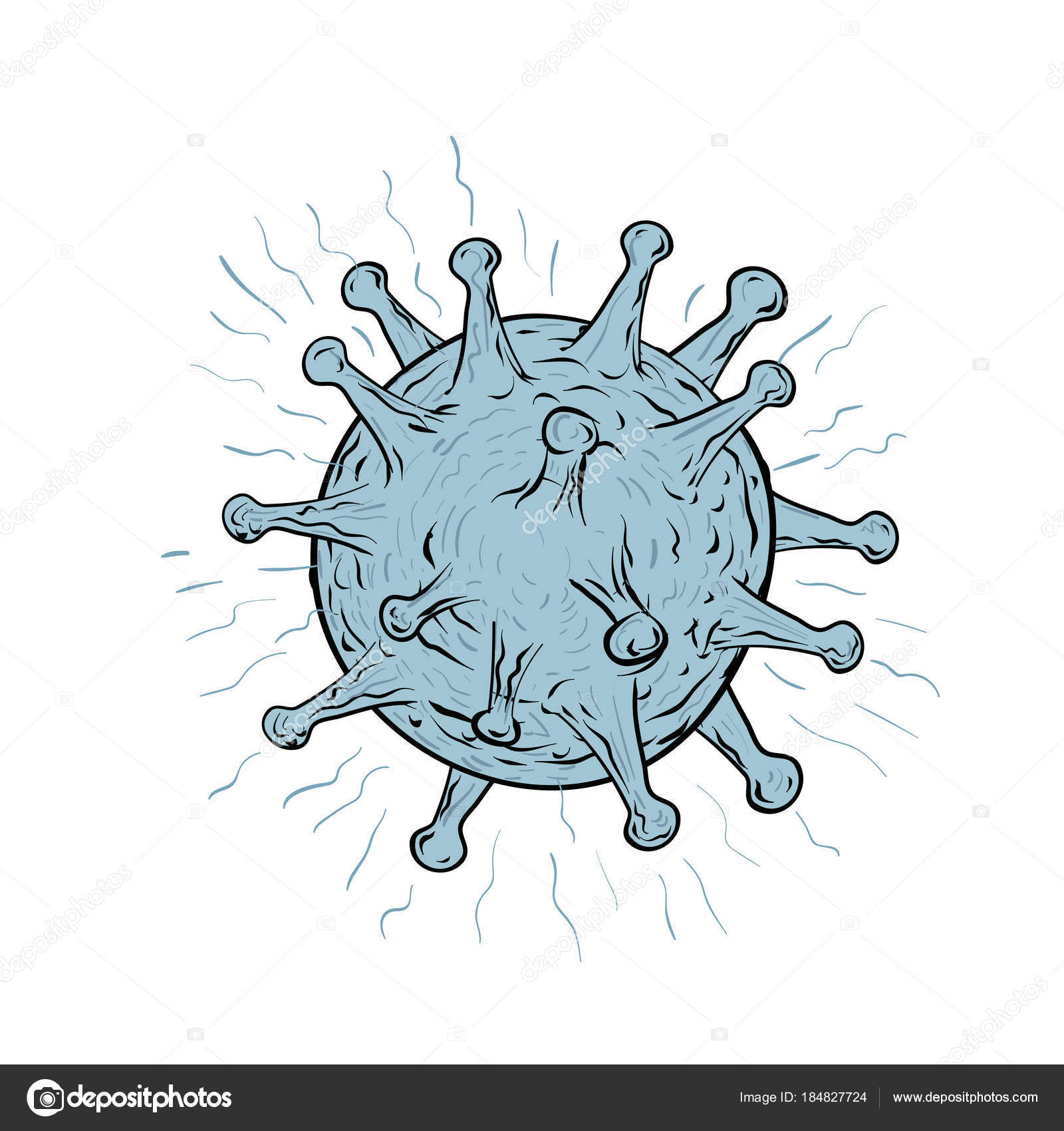 1600x1700 Virus Drawing Stock Vector Patrimonio