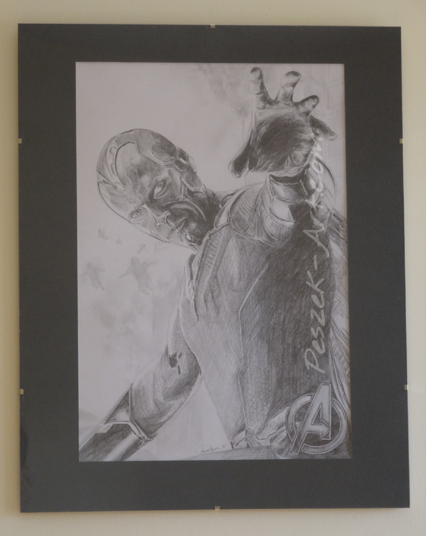 1487x1867 The Vision From The Avengers Age Of Ultron Pencil Drawing Size A3