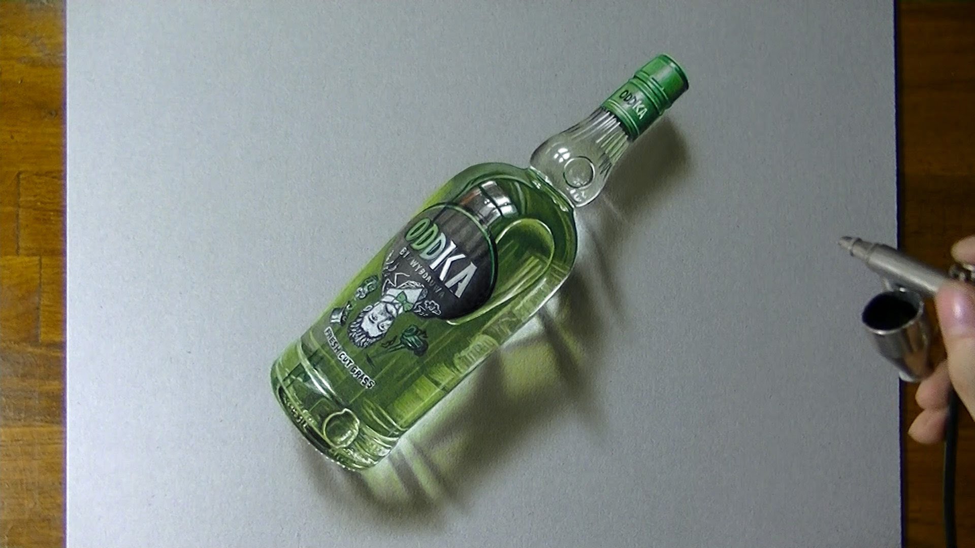 1920x1080 Drawing Timelapse A Bottle Of Oddka