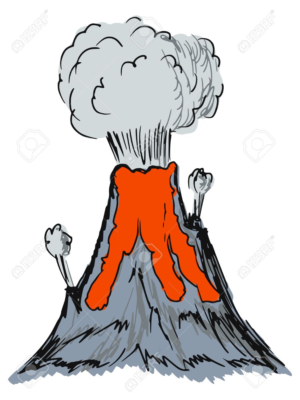 Volcano Cartoon Drawing at GetDrawings | Free download