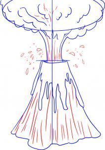 212x302 How To Draw A Volcano Step 3 Theme Disaster