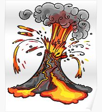 210x230 Volcano Drawing Posters Redbubble
