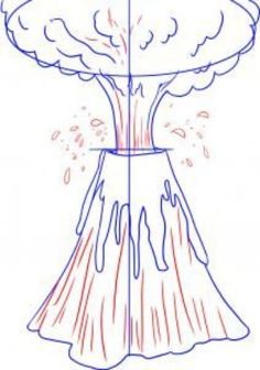 236x336 How To Draw A Volcano Step 4 Other Volcano And School