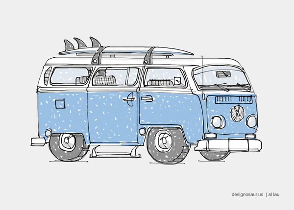 600x429 Illustration Volkswagen Bus Blog.designosaur.us