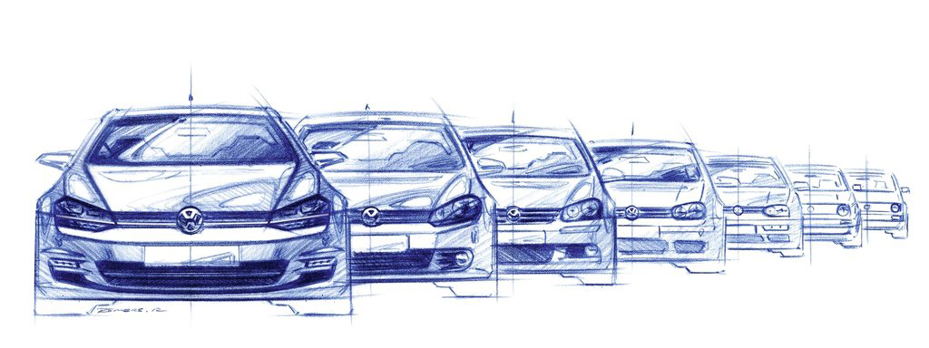 1024x384 Volkswagen All The Sketches