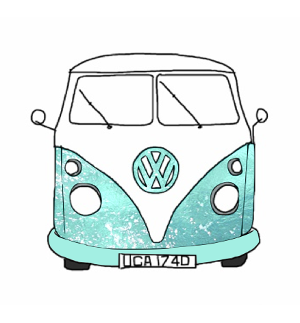 438x472 Hippie Van Tumblr Hippie Van Drawing Drawing Picture Blue Sketch