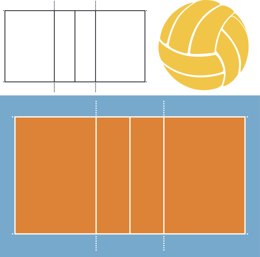 260x257 The Standard Dimensions And Measurements Of A Volleyball Court