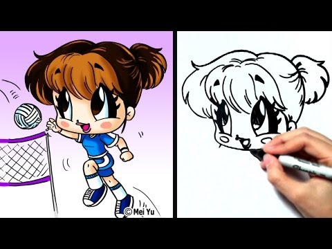480x360 A Volleyball Player Cute Drawings Volleyball