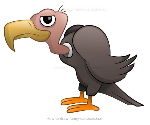 520x433 To Draw A Cartoon Vulture