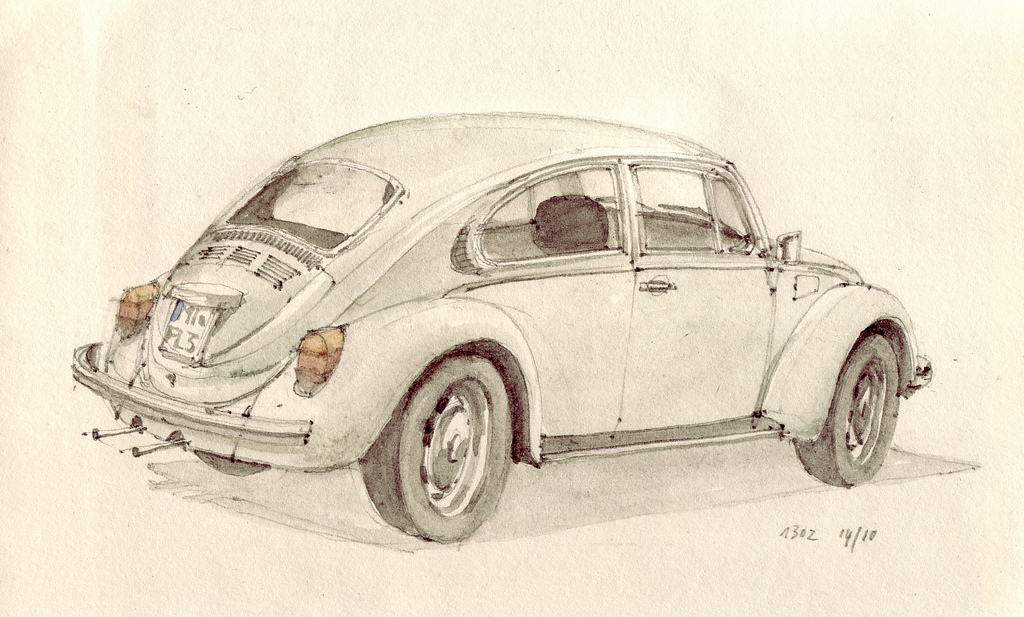 1024x617 1302 Pencil Drawing With Water Colour Flaf