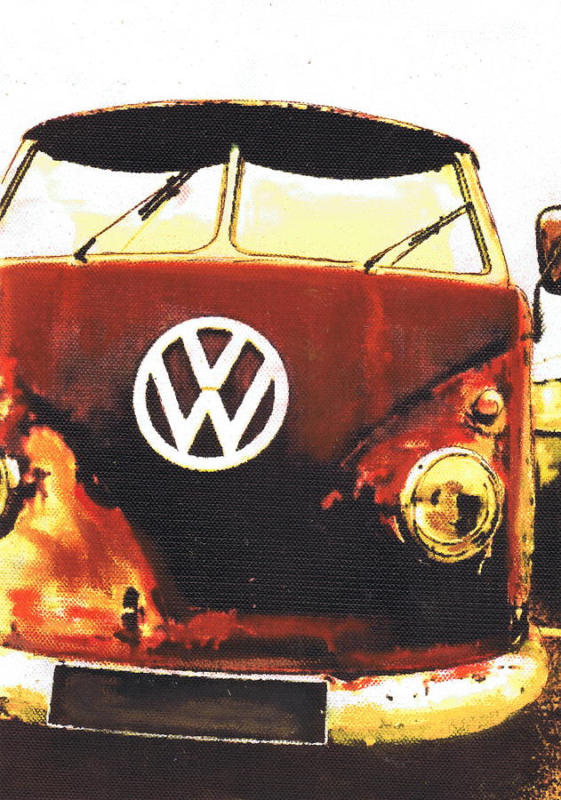 631x900 Rusty Bus Drawing By Sharon Poulton