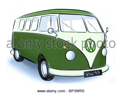 415x320 Vw Camper Van Sketch Drawing Stock Photo 20774160