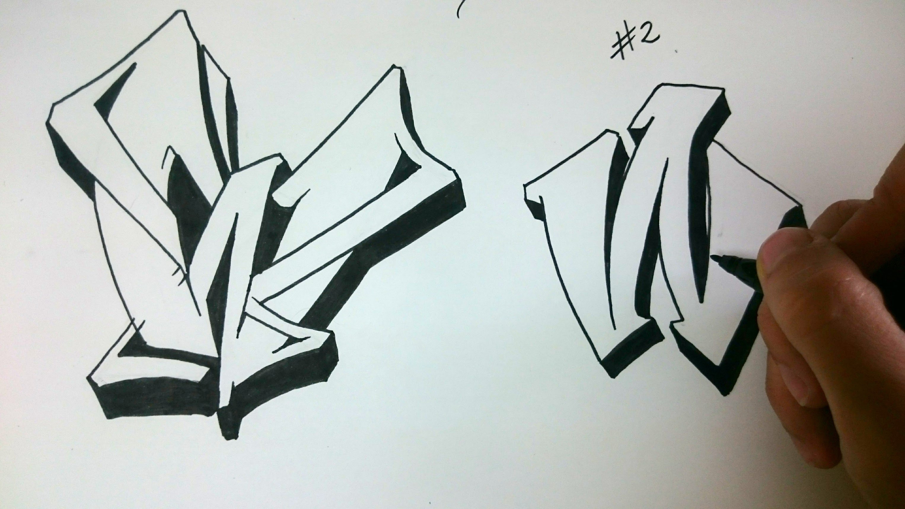 3052x1717 How To Draw Graffiti Letter W On Paper