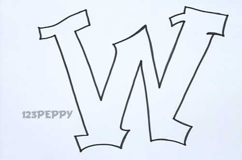 500x330 Drawing The Letter W I'M So Crafty Graffiti