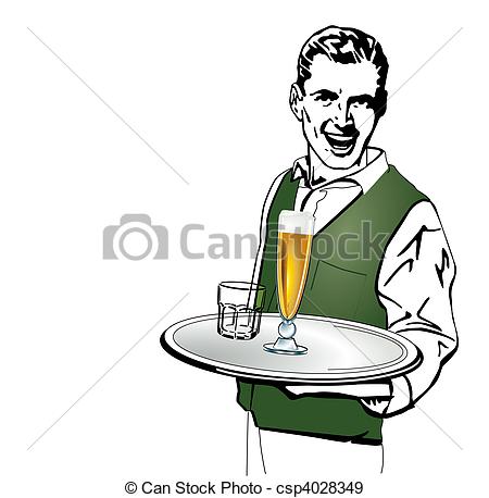 450x458 Bar Waiter Eps Vectors