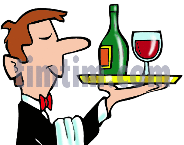 606x480 Free Drawing Of 1 Waiter From The Category Cooking Food Amp Drink
