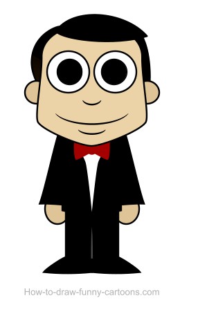 299x457 Waiter Drawing (Sketching + Vector)