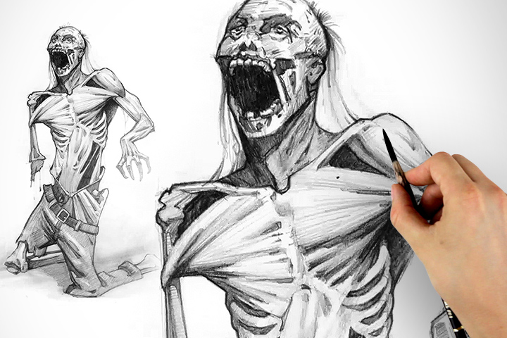 720x480 Drawing The Walking Dead