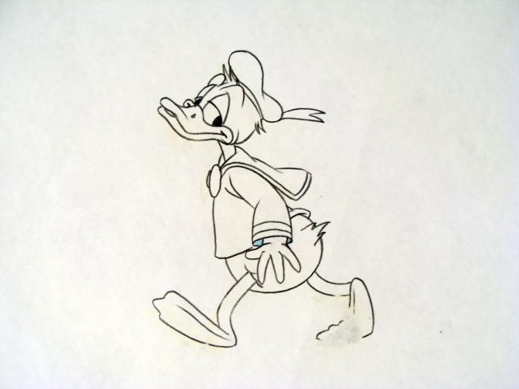 750x562 Original Walking Away Drawing Donald Duck Animation